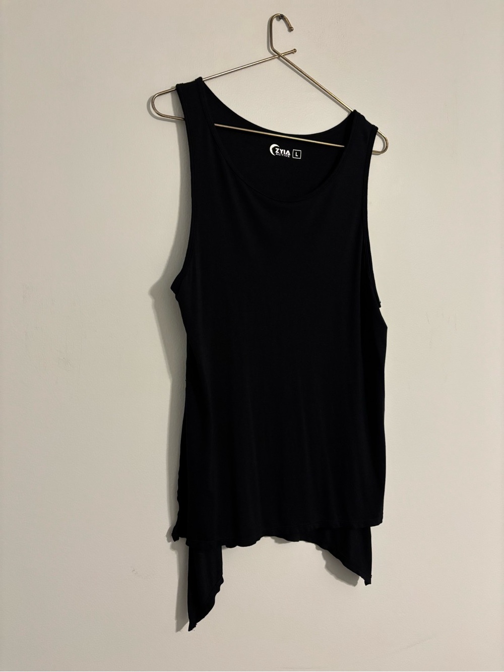 ZYIA Active Black Long Finesse Slit Tank - Women’s Large - Picture 2 of 13